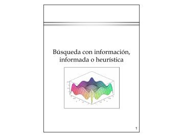 Búsqueda con información, informada o heurística