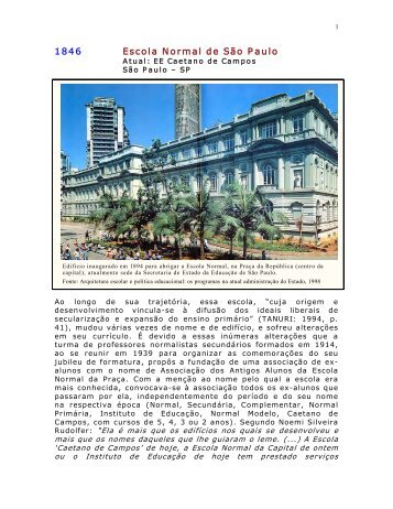 1846 Escola Normal de São Paulo - Centro de Referência em ...