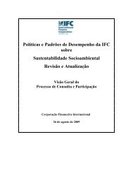 Políticas e Padrões de Desempenho da IFC sobre Sustentabilidade ...