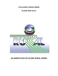 as narrativas do globo rural diário - Faculdade Cásper Líbero