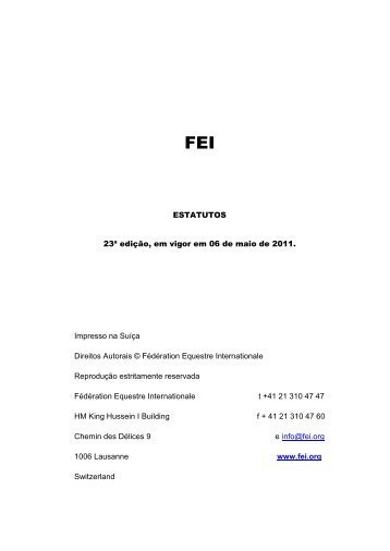 Estatuto FEI 2011