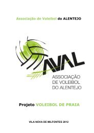 Projeto VOLEIBOL DE PRAIA - Associação de Voleibol do Alentejo