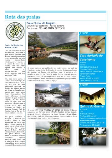 Rota das praias - Comissão de Viticultura da Região dos Vinhos ...