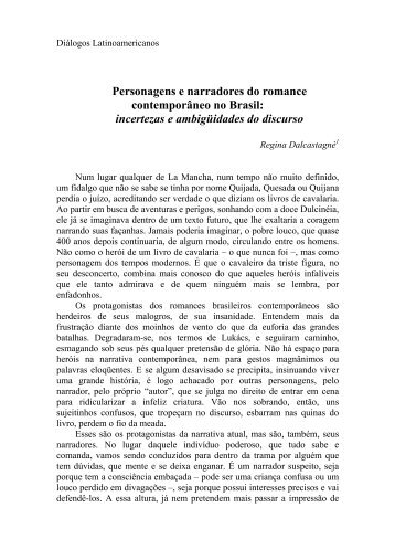 Personagens e narradores do romance contemporâneo no Brasil