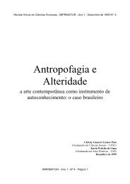 Antropofagia e Alteridade - CFH