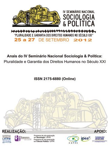 25 a 27 DE SETEMBRO 2012 - Seminário Nacional Sociologia ...