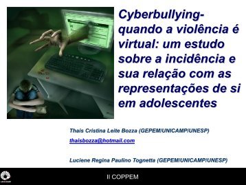 Cyberbullying- quando a violência é virtual: um estudo ... - Unicamp