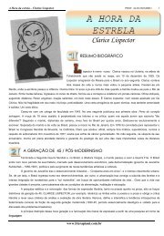 A HORA DA ESTRELA, Clarice Lispector - LiteraPiauí