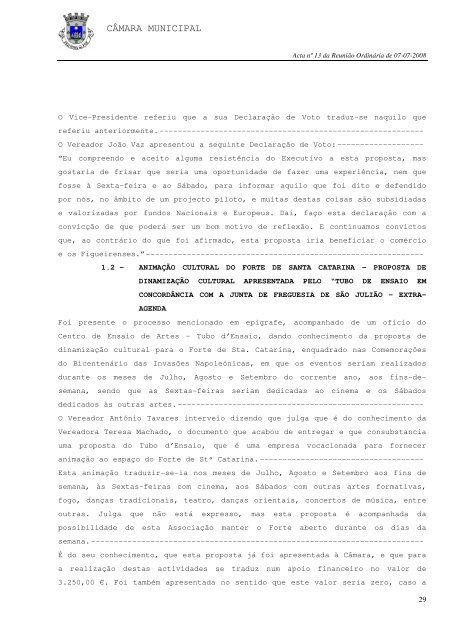 ACTA N.º 13/2008 REUNIÃO ORDINÁRIA DE 07-07-2008