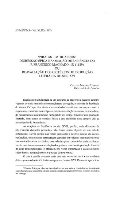 Piratas em Buarcos. Digressão épica na Oração de Sapiência do P ...