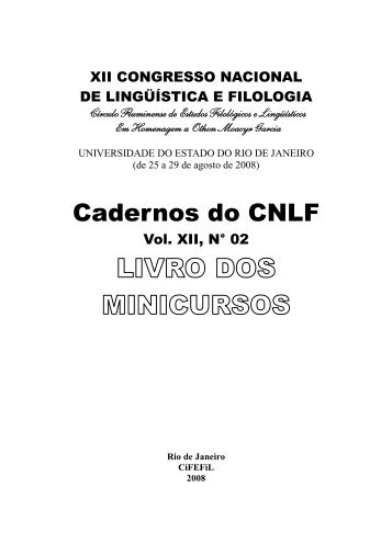 livro completo - Círculo Fluminense de Estudos Filológicos e ...