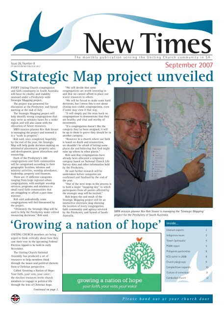New Times - September 2007 - Uniting Church in Australia