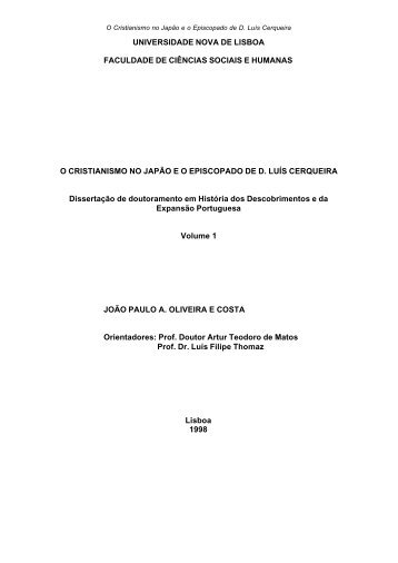 O Cristianismo no Japão eo Episcopado de D. Luís Cerqueira