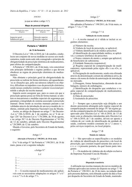 Decreto-Lei n.º 33/2012 - Secretaria-Geral do Ministério da Saúde