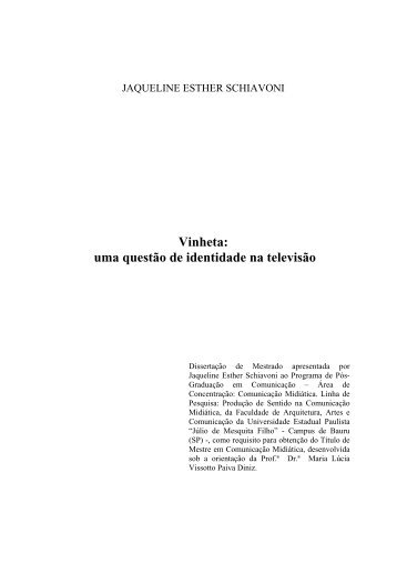 Vinheta: uma questão de identidade na televisão - voltar