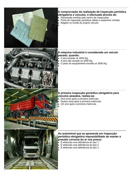 Classificação de Veículos e Inspecções Periódicas - Imtt