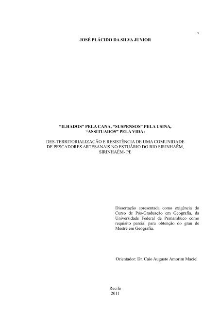 Junior, José Placido da Silva. - Universidade Federal de Pernambuco