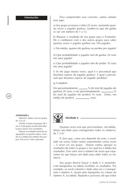 CADERNO DO FORMADOR - Ministério da Educação