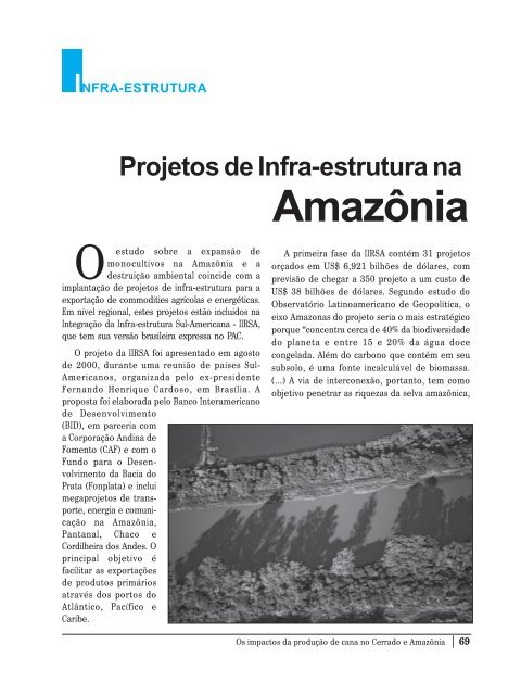 Os impactos da produção de cana no Cerrado e Amazônia ...