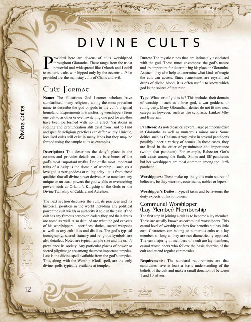 Cults of G.. - Index of - Free