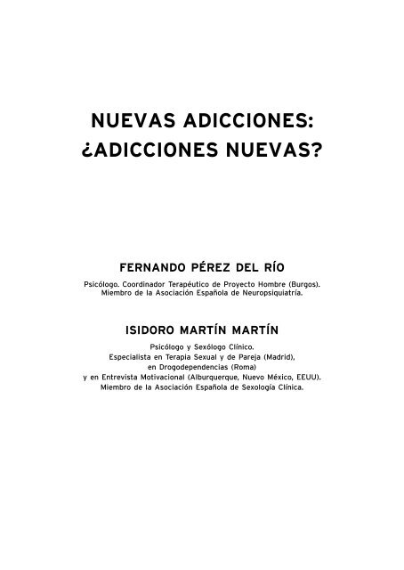 Nuevas adicciones - Proyecto Hombre