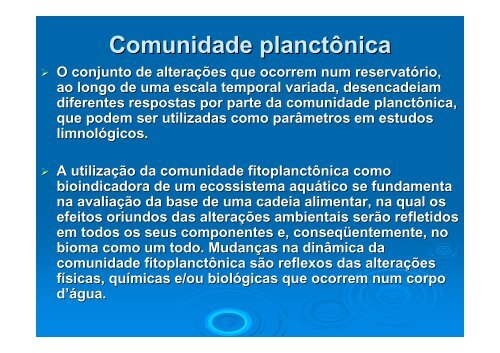 Ecossistemas Aquáticos – Odila/FAFIBE - CDCC