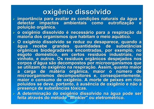 Ecossistemas Aquáticos – Odila/FAFIBE - CDCC