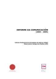 Informe da comunicación 2004-2005 - Observatorio Galego dos ...