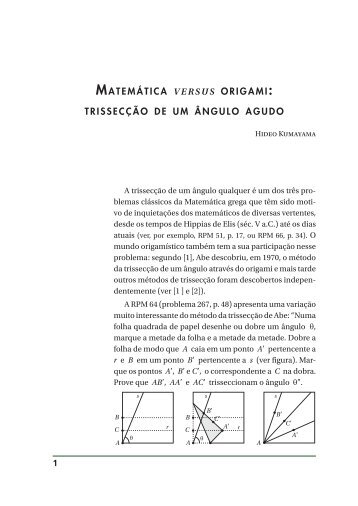 TRISSECÇÃO DE UM âNGULO AGUDO - RPM