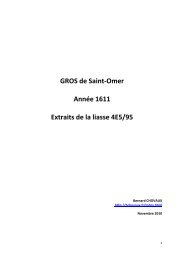 Gros de Saint-Omer 1611 Partie 4 - Bernard CHOVAUX