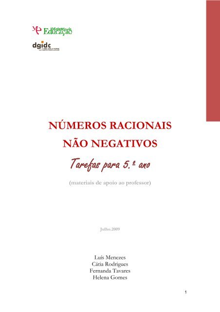 Números racionais não negativos - Escola Superior de Educação ...