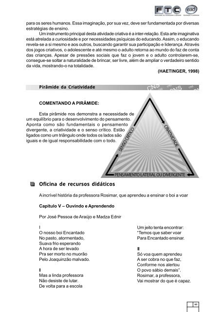 ESTÁGIO SUPERVISIONADO I - ftc ead