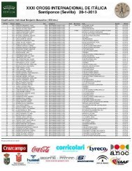 Clasificación Benjamín Masculino - Cross Internacional de Itálica