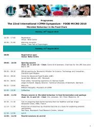 Final programme - 22nd International ICFMH Symposium, Food ...