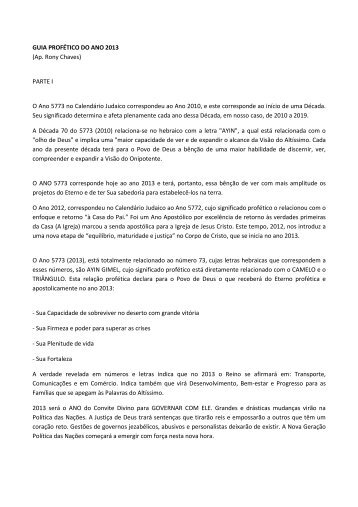 Clique para baixar o Guia Profético 2013 do - Insejec CG