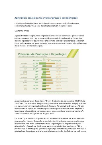 Agricultura brasileira vai avançar graças à produtividade.pdf - ceragro