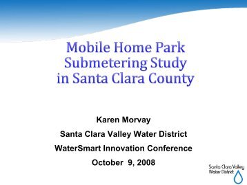 Mobile Home Parks Water Submetering Study in Santa Clara County