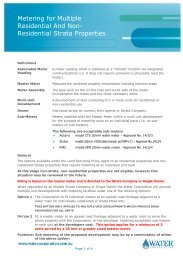 Metering for Multiple Residential and Non-Residential Strata - Water ...