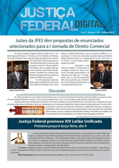 Juízes da JFES têm propostas de enunciados ... - Justiça Federal