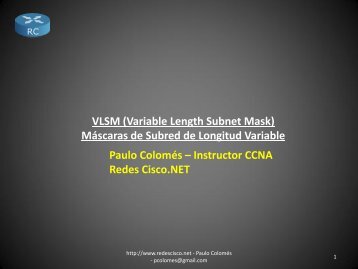 VLSM (Variable Length Subnet Mask) - Redes Cisco.NET