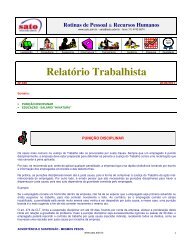 Relatório Trabalhista - Sato Consultoria de Pessoal