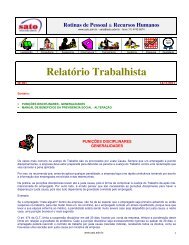 Relatório Trabalhista - Sato Consultoria de Pessoal