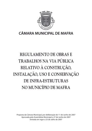 Regulamento - Câmara Municipal de Mafra