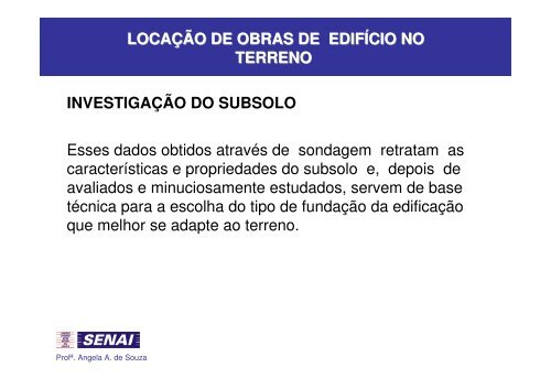 Tecnologia dos Processos Construtivos Residenciais