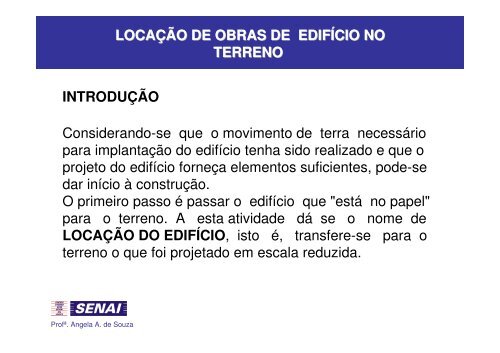 Tecnologia dos Processos Construtivos Residenciais