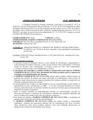 LICENÇA DE OPERAÇÃO LO N° 6450/2003-DL - Fepam