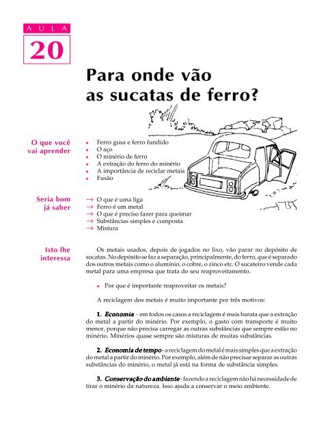 Para onde v o as sucatas de ferro? - WebVestibular