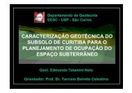 Caracterização Geotécnica do Subsolo de Curitiba para o - CBTU