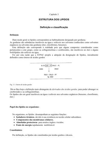 ESTRUTURA DOS LIPIDOS Definição e classificação - WebBiblioteca