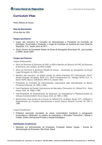 Curriculum Vitae - Caixa Geral de Depósitos